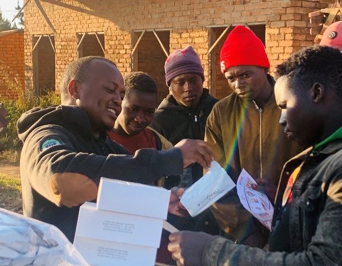 Community Engagement Officer during orientation and demonstration of how to use HIVST kits conducted at Ihalimba on JUNE 2024
