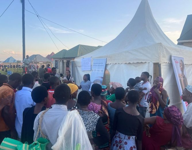 HIVST education and Camping testing and condom distribution at Kinaga and Mhungula action market to reach ABYM and other at-risk population