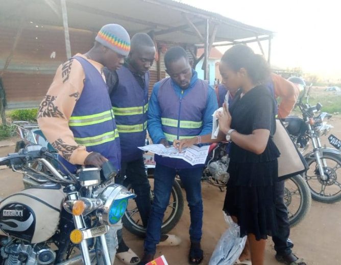 HIVST education to Motorcycle riders by AGYW peer educator