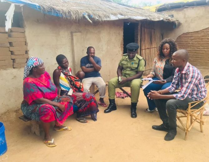 Iringa Regional Police gender desk together with HUHESO EpiC program staff during a visit to a GBV victim during Supportive supervision at Migoli ward on April 2024